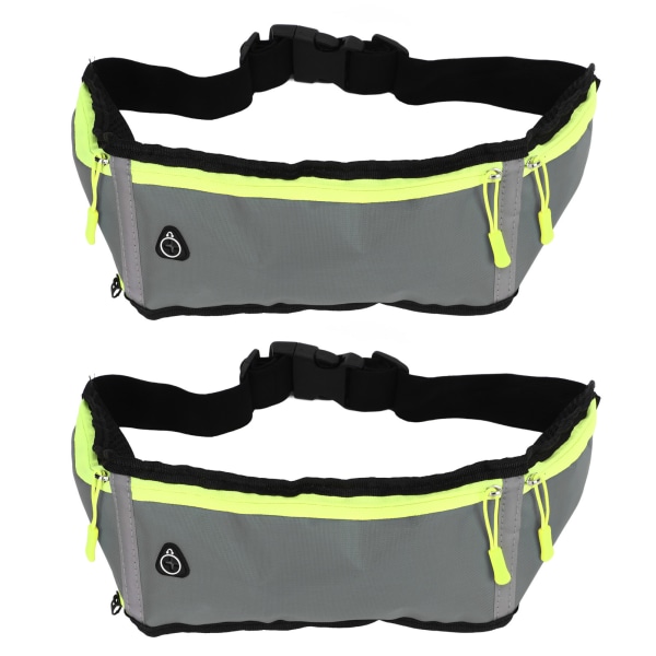 2 Pcs Waist Pack Bag Waterproof Ultrathin for Running Hiking Travel Workout Outdoors Sports