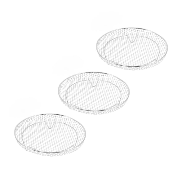 3 stk. Airfryer Dehydrator-stativer, stabelbare, fødevaregodkendt rustfrit stål, frugt- og køddehydrering, Airfryer-stativ til Airfryer