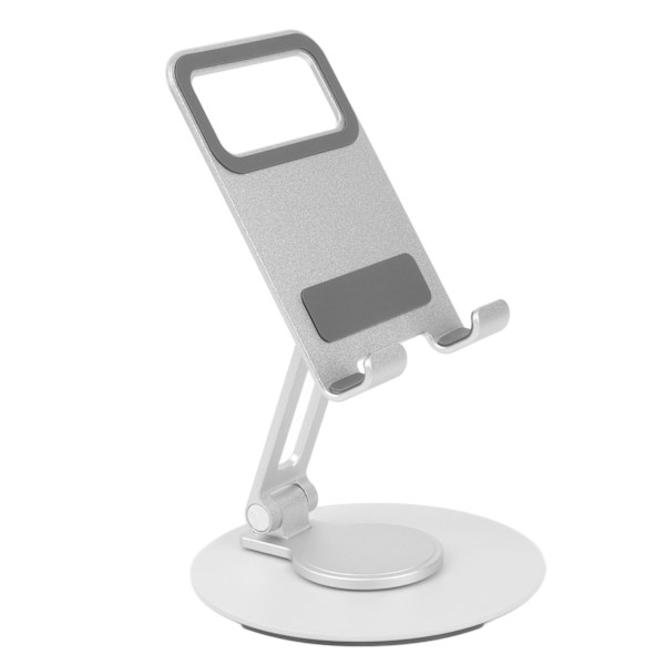 Mobiltelefonstativ i aluminiumlegering, 360 graders rotasjon, justerbar skrivebordsstativ for telefon, til hjem, sovesal og kontor