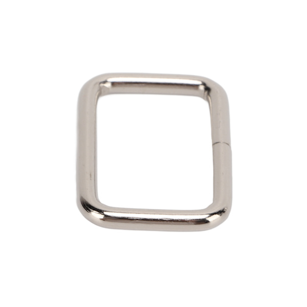100 st metall fyrkantiga spännen rektangulär metallring för väska handväska väska DIY sömnad hårdvara hantverk silver3/8x25x15mm