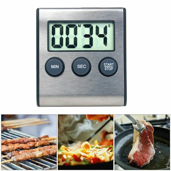 Modern LCD Design Nedräkningstimer, Multifunktionell Timer För Matlagning Och Möten, Lätt Att Använda Med Högt Alarm, Digital Kökstimer
