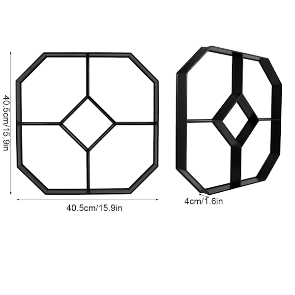 Stigstensform, Återanvändbara Betongformar För Trädgårdslandskap Gör-Det-Själv, Geometriskt Mönster Beläggningsstenar, Skapar Unika Golvtegel Och Hexagon