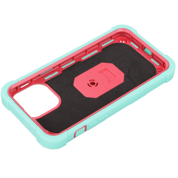 Reptålig pansarskydd med stativ för iPhone 13 Pro Max mobiltelefoner Armor Protect Case (grön pulver)