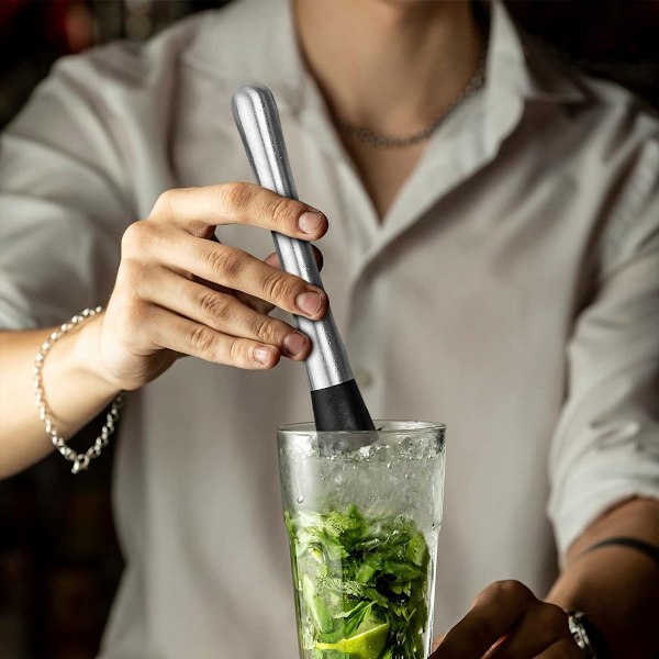 Högkvalitativa Cocktail Muddlers i Rostfritt Stål, Oumbärligt Bartenderkit För Att Skapa Perfekta Cocktails, Kompatibla Med Diskmaskiner För