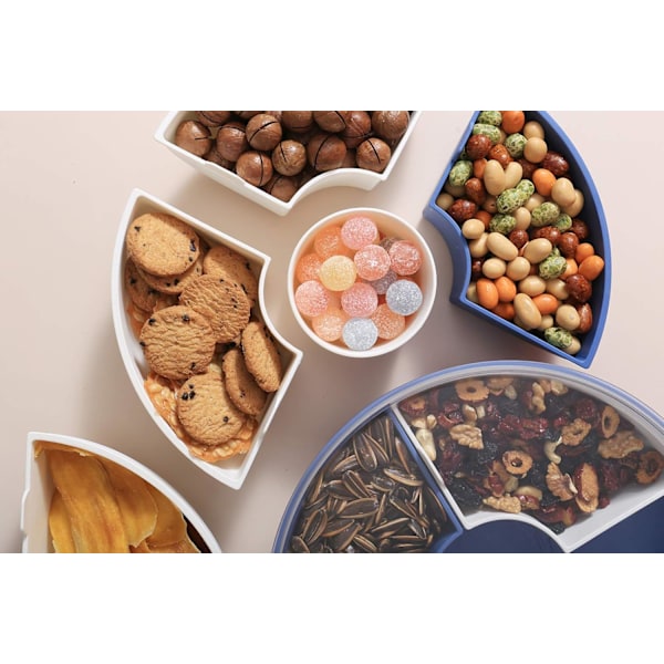Återanvändbar snackbehållare med portionskontroll för snacksbricka, högkvalitativ livsmedelsgodkänd plast