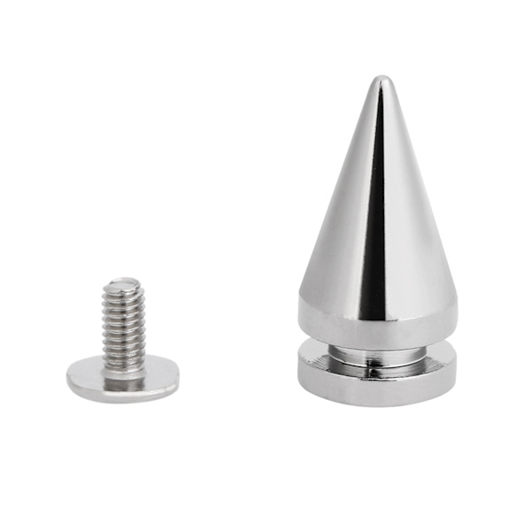 20 st 10*20mm Silver Metal Bullet Spikes Nitar Nitar Väska Bälte Läderhantverk