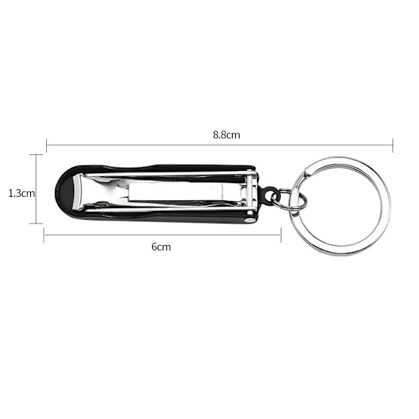 4 stk. Ultra-tynde negleklippere nøglering   Mini foldbar negle