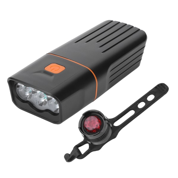 USB uppladdningsbar cykellampa 3 i 1 strålkastare Bakljus Ladda