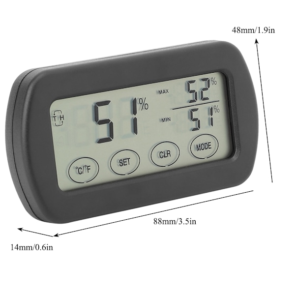 LCD-display Kyltermometer för Diskbänkar, Vattentät Digital Termometer med Max/Min-inspelningsfunktion, Hållbar för Långvarig Användning
