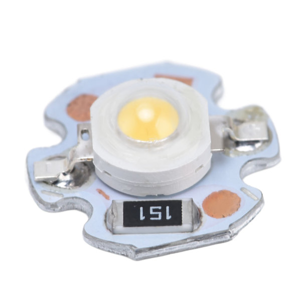 40 st LED-chiplampa 1W 24V 16mm/0,6 tum Aluminiumsockel Låg strömförbrukning Lamppärlor för ficklampor Strålkastare
