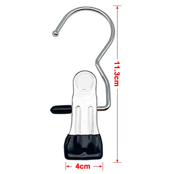 20 st Boot Hanger Clips, Tvättkrok Hängande klädnålar Rostfritt stål Galge Håll Clips för strumpor, handdukar, underkläder, hattar, halsdukar, handdukar, byxor