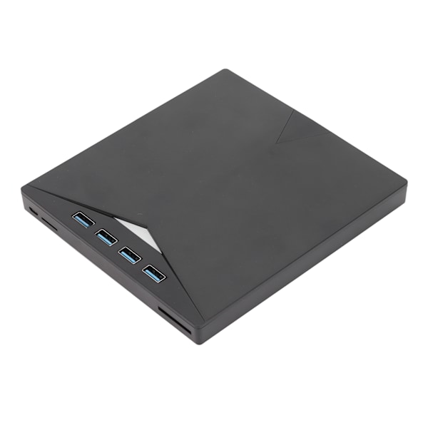 Ulkoinen DVD-asema sisäänrakennetulla Type C -kaapelilla 4 USB3.0-liitäntää Musta ABS-materiaali Kannettava CD-kirjoitin OS X -järjestelmälle