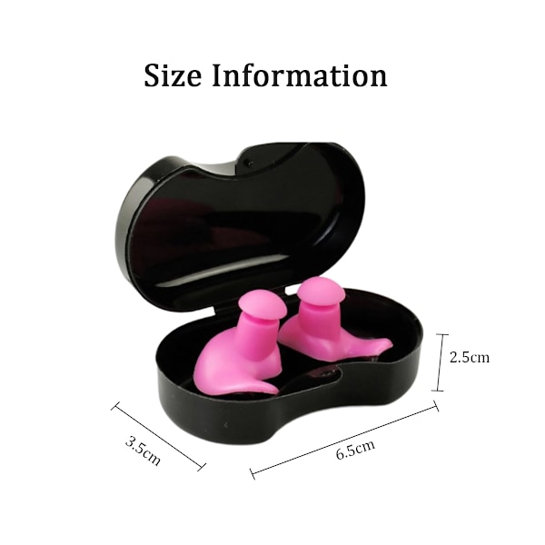 Säkra och stilrena simkompisar, mjuka silikonmaterial simöronproppar med ergonomisk form, vattentäta nätlager håller vattnet ute