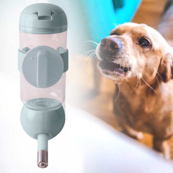 Droppfri hundvattenbehållare flaska-hundbur vattenbehållare vattenautomat vattenkokare för husdjur kan höjas och sänkas dricksvattenmatning