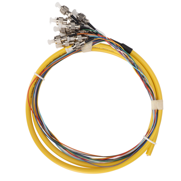 Fiberoptisk kabel 1,5 meter/1,6 yd 12-trådig Stabil Pålitlig Bekväm Låg Backreflexion Pigtail-sladd för LAN