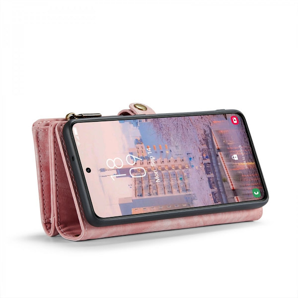Multi-Slot, 2 i 1, Plånboksfodral, Galaxy S24 Plus, Rosa