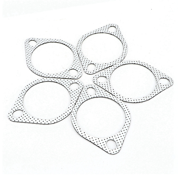 5 stk. 3'' keramisk udstødningsrør metalpakning med forstærket ring 3in 76mm Downpipe