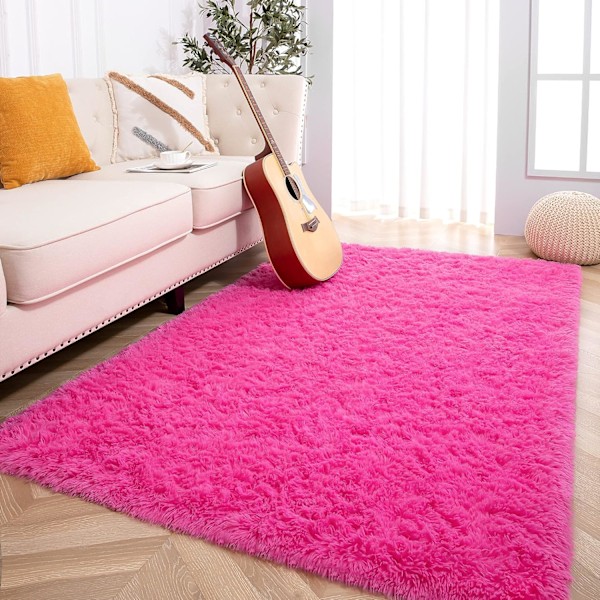 Myk fluffy teppe for soverom barnerom plysj shaggy