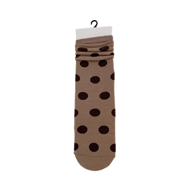 Medelstrumpfållade strumpor, nya prickiga mönster för att bäras Polka-dot khaki