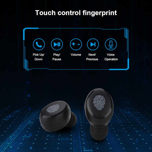 Bluetooth 5.0 -kuulokkeet TWS langattomat kuulokkeet korvan sisäiset nappikuulokkeet IPX7 vedenpitävät