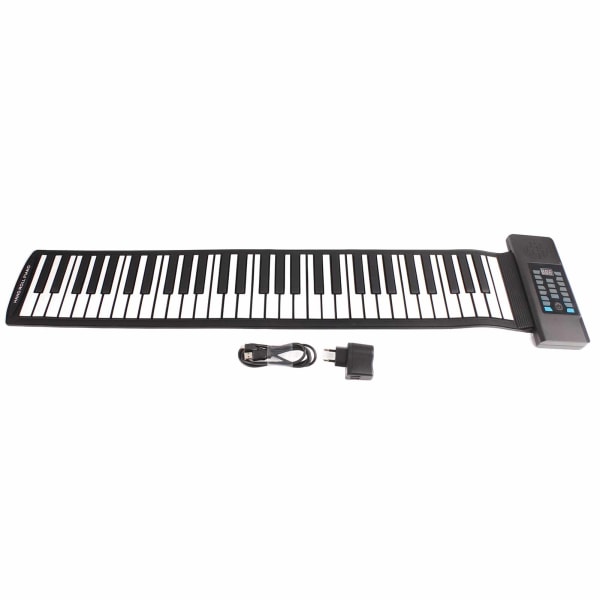 61 Keys Roll Up Keyboard Piano MIDI Function Portable Hand Roll Piano with LED Digital Display 100‑240V