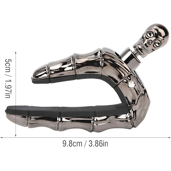 Gitarr Capo, Justerbar, Åtdragning, Halkfri, Metall, Med Gummikudde, För Populär Gitarr, Elgitarr, Akustisk Gitarr, Ukulele (Svart)