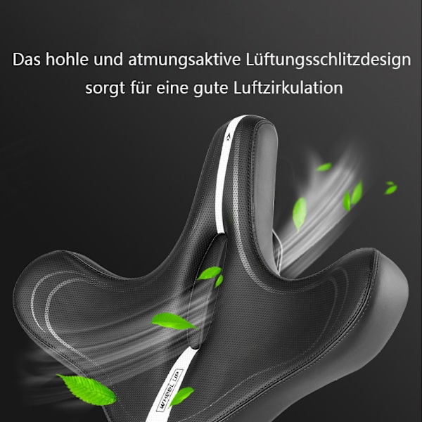Överdimensionerad cykelsadel för trekking, touring och racing, maximal ventilation och ergonomisk design ger oöverträffad åkkomfort