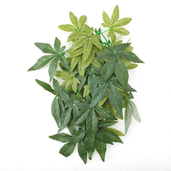 Grønn kunstig plante falske blader akvarium fisketank reptil terrarium ornamenter dekor 30cm