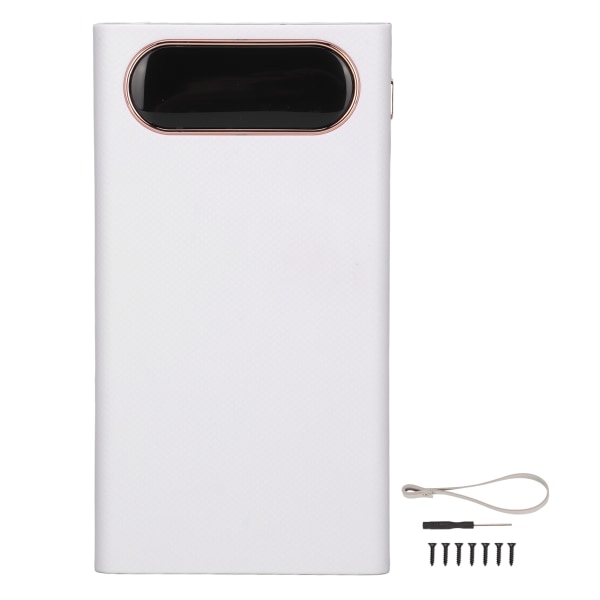 10W DIY 18650 Bærbar Powerbank Etui L12 Mobil Batterioplader 12 Batterier Kapacitet med 2 LED Lys LCD Display