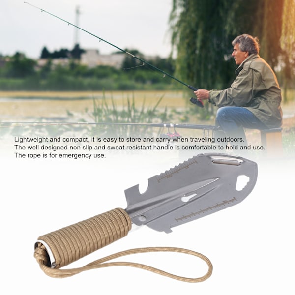 Vandringsspade för Backpacking, Titankonstruktion med Ergonomiskt Grepp