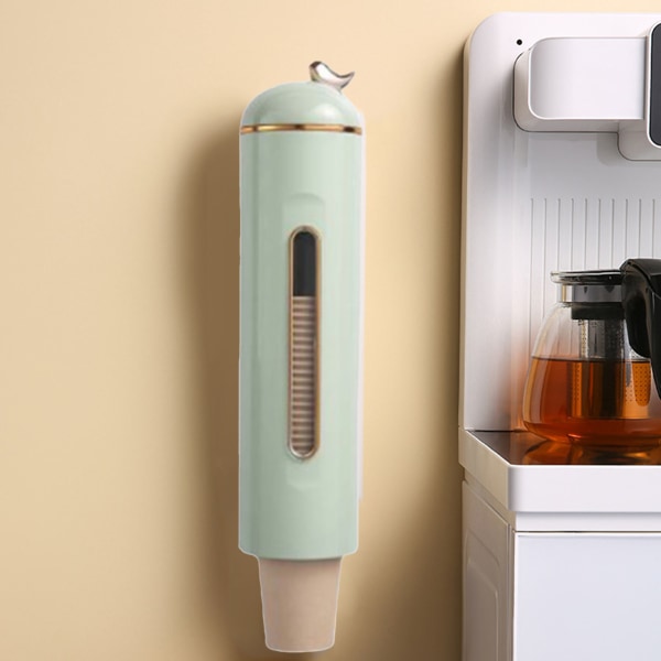 Engångspappersmugg Organizer Stor Kapacitet Automatisk Väggmonterad Mugg Dispenser för Hemmakontor