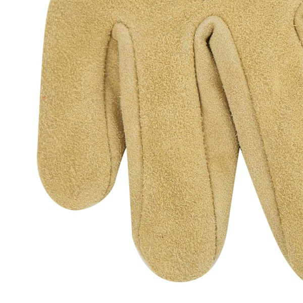 Par svetsningshandskar slitstarka kohud gula arbetsskydd för förare Carry(XL )