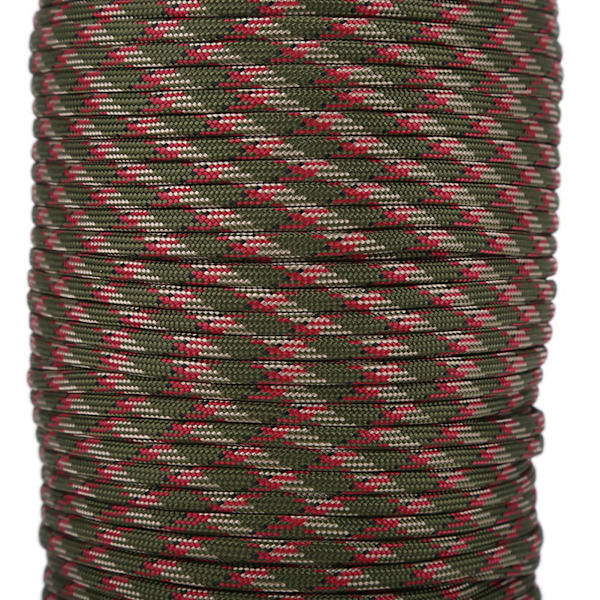 550 Reflekterende Paracord Parachute Cord Lanyard 9 Strand Core 100m (Forest Camouflage)