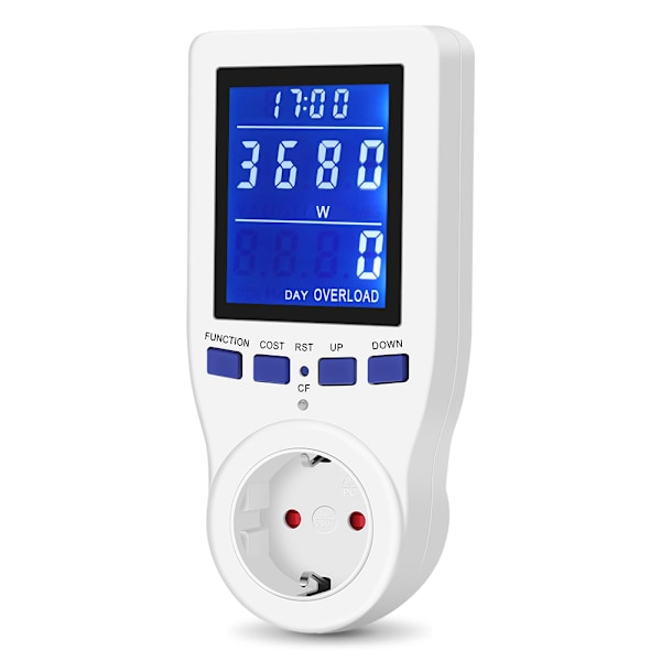 Sähkömittari Energiankulutusmonitori Sähkönkulutus Voltit Ampeerit Watti kWh Kulutus