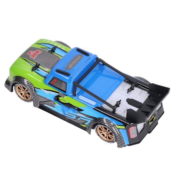 Kauko-ohjattava driftaava auto LED-valolla 1/16 mittakaavassa RC urheiluauto pakokaasuefektillä aikuisille ja lapsille sininen