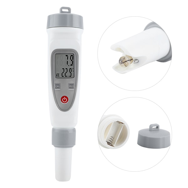 Bærbar Vannfast Digital pH-Meter Tester for Basseng, Drikkevarer og Akvarium