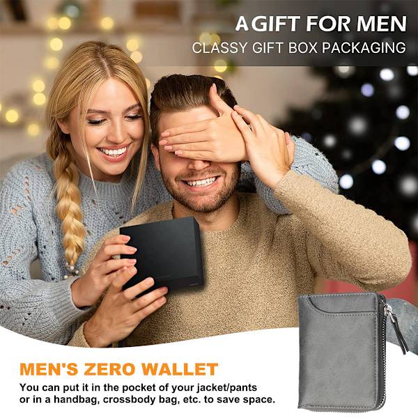 Plånbok för män PU Läder Bifold Plånbok Kreditkortshållare Myntficka
