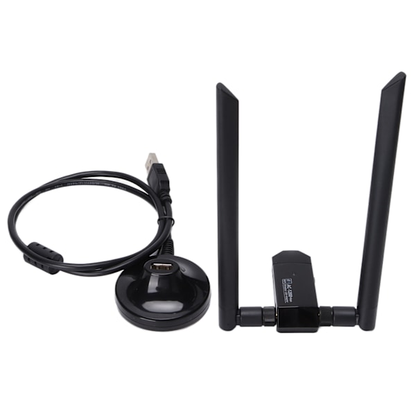 Langaton verkkokortti 1200Mbps pitkän kantaman kaksoiskaistainen langaton USB WiFi -sovitin PC-työpöydälle