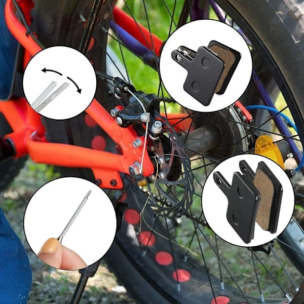 Ljudlösa Bromsbelägg för Cykel Skivbroms, Slitstarka För Långvarig Prestanda, Maximerad Initial Bromskraft Säkerställer Säker Cykling, Värmebeständighet