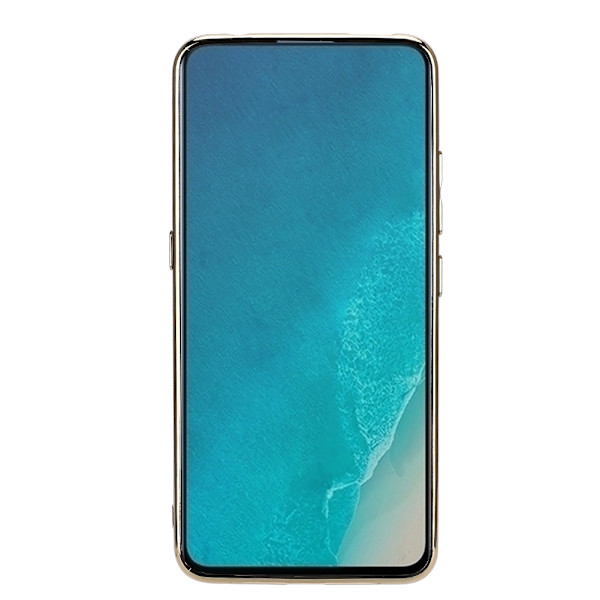 Elektroplettet mykt gummi + plexiglass linse anti-fall tynne telefondeksler for vivo v15 pro (hvit)