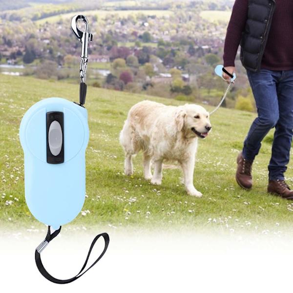 Inntrekkbar hundekobbel - Ekstra holdbar hundekobbel i nylon med reflekterende tape, flokefri lås (blå)