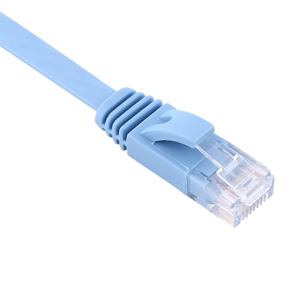 RJ45 CAT6 Ethernet nettverkskabel Flat LAN-kabel UTP Patch-ruterkabler 1000M Blå 0,5 meter