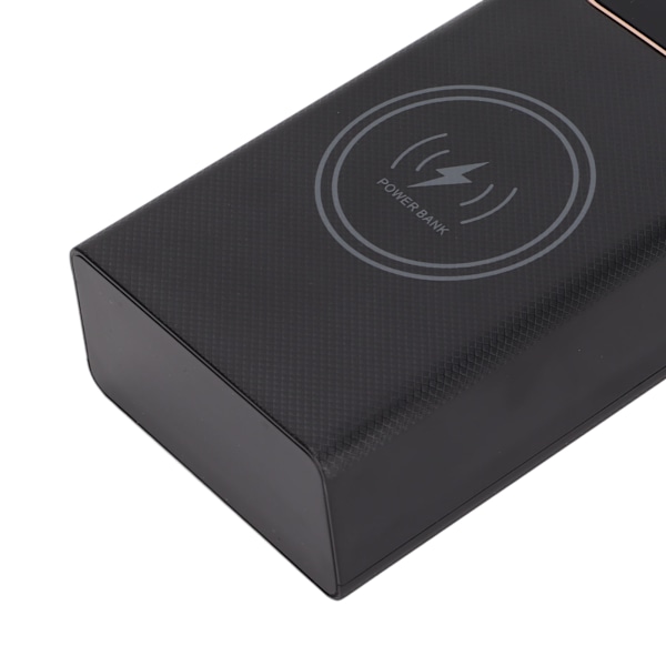 L12 Nopea latausversio DIY Power Bank -sarja 12 18650 akkukotelo 22,5 W langallinen 15 W langatonMusta