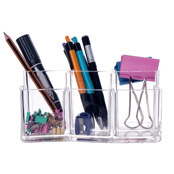 Akryl Makeup Penselholder Organizer Klar Smykke Opbevaringsboks Kosmetik Make Up Organizer