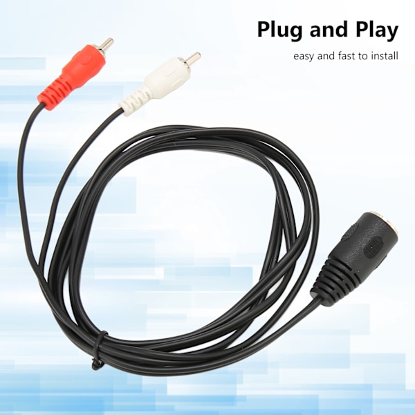 DIN 7-polet Hun til Dobbelt RCA Han Kabel 1,5m Fleksibel Plug and Play Lydadapterkabel til Lydudstyr