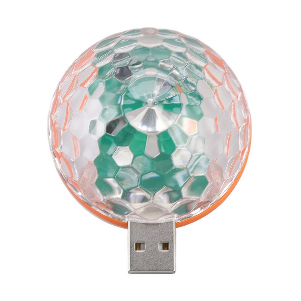 USB Mini Farverig Boldlampe 2 Belysningstilstande DC 5V Stemmestyring