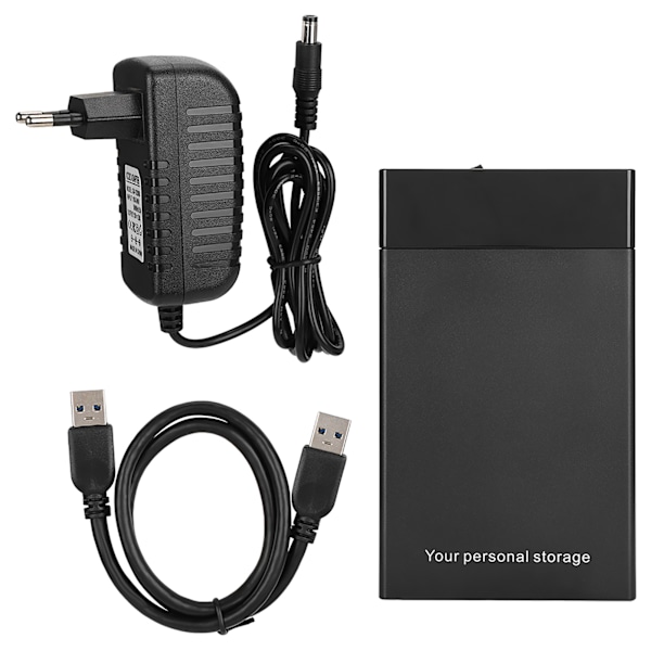 w3530 3,5 tums extern hårddisk mobil diskenhet USB 3.0 SATA (100-240V) (EU-kontakt)