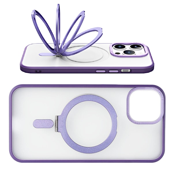 Puhelin Kuori Renkaalla Pehmeä Magneettinen Kuori Puhelimen Suojakuori Magsafe Naisille Miehille Violetti IPhone14