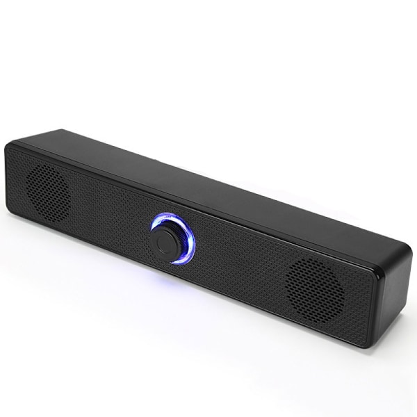 PC-högtalare, Smalody datorhögtalare, USB-ljudfält, spelhögtalare med coola LED-lampor, multimediahögtalare, perfekt för stationär dator, bärbar dator