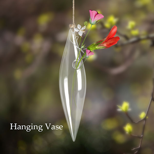 Hängande Glasvas för Växter, Blommor, Hydroponisk Odling, Hem, Fest, Bröllop